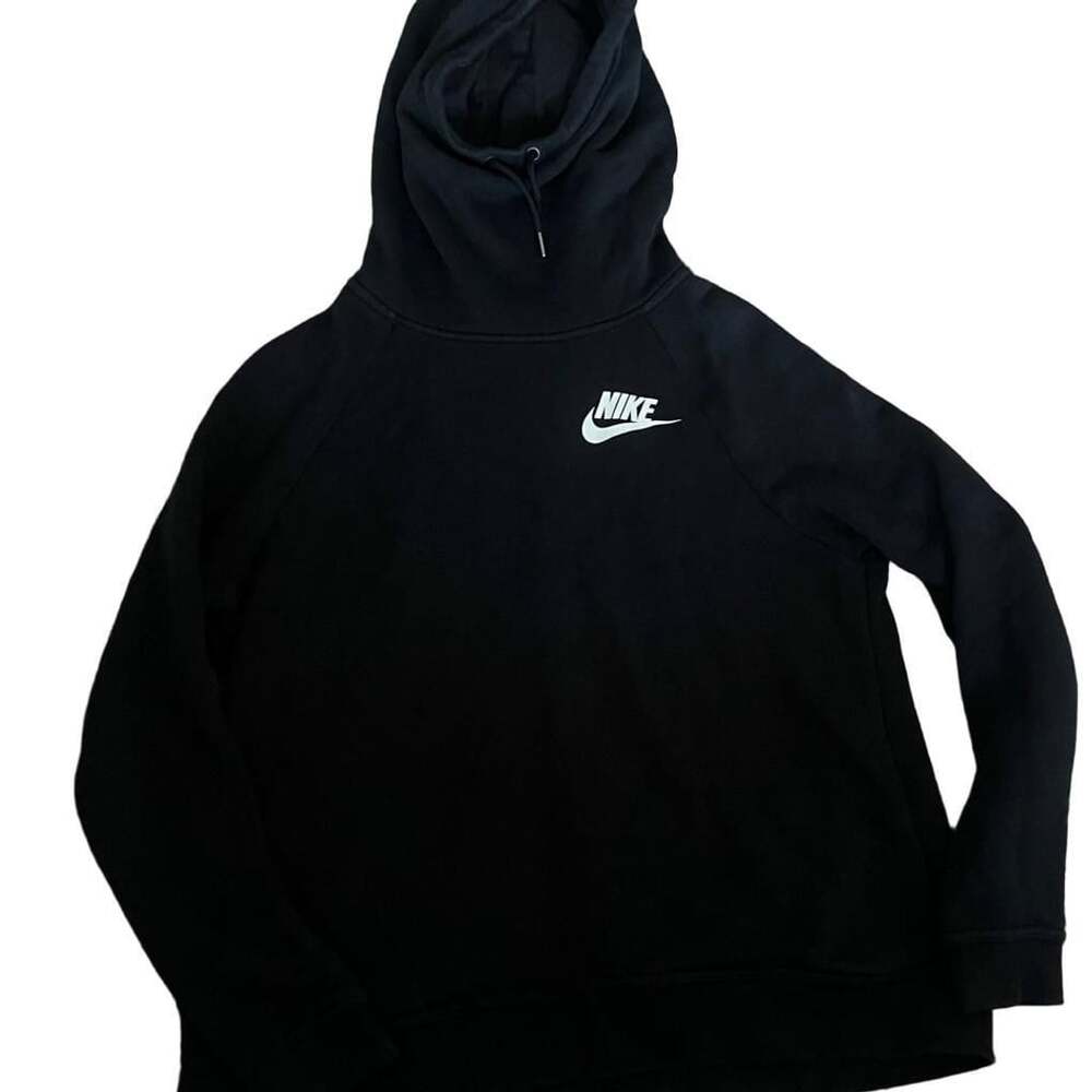 Nike NSW Essential Funnel-Neck Fleece Pullover Hoodie Black M